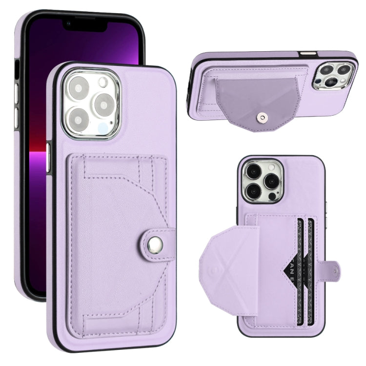 Shockproof Leather Phone Case with Card Holder, For iPhone 13, For iPhone 13 Pro, For iPhone 13 Pro Max, For iPhone 12 / 12 Pro