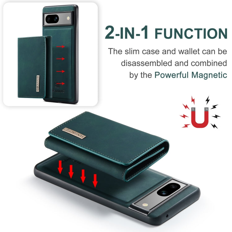 For Google Pixel 8a DG.MING M1 Series 3-Fold Multi Card Wallet + Magnetic Phone Case(Green)