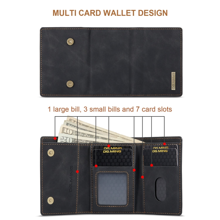 For Google Pixel 9 Pro XL DG.MING M1 Series 3-Fold Multi Card Wallet + Magnetic Phone Case(Black)