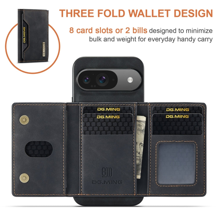 DG.MING M2 Series 3-Fold Multi Card Bag + Magnetic Phone Case, For Google Pixel 9 / 9 Pro, For Google Pixel 8a, For Google Pixel 7a, For Google Pixel 6