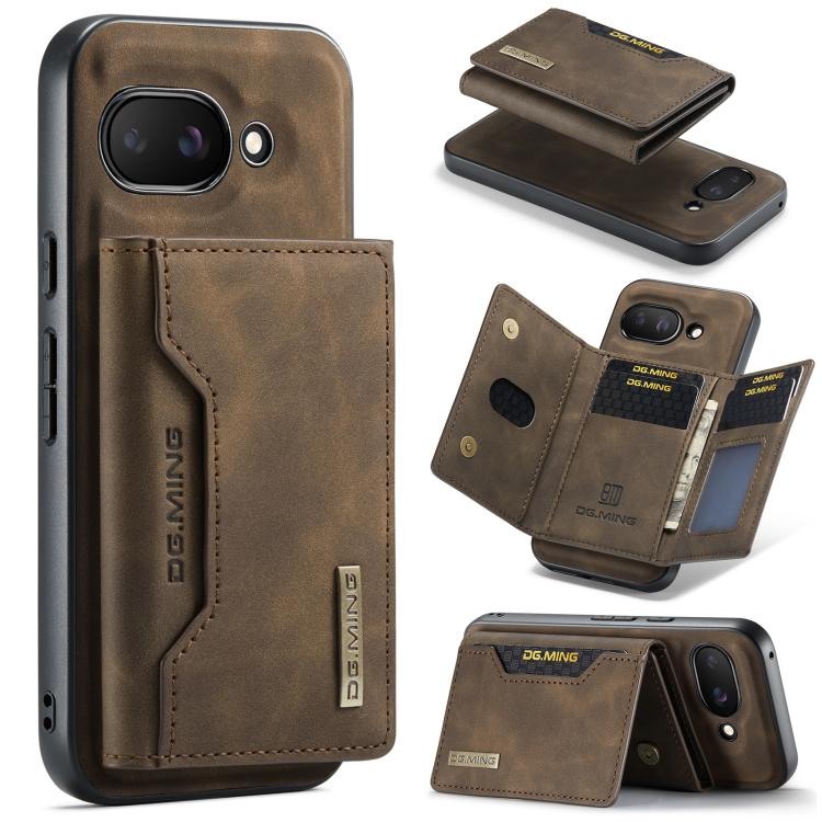 DG.MING M2 Series 3-Fold Multi Card Bag + Magnetic Phone Case, For Google Pixel 10a, For Google Pixel 9a, For Google Pixel 9 Pro XL, For Google Pixel 9 / 9 Pro