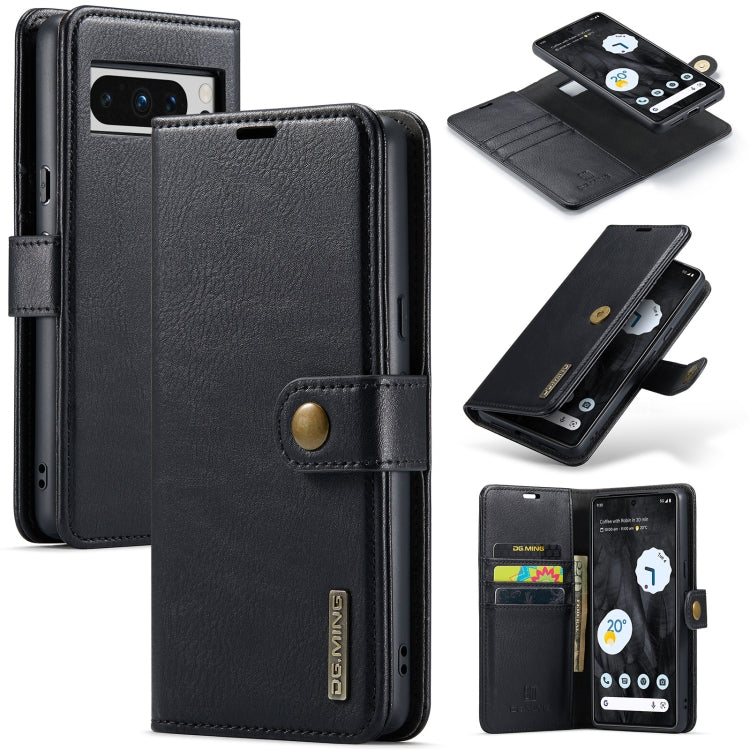 DG.MING Crazy Horse Texture Detachable Magnetic Leather Phone Case, For Google Pixel 10a, For Google Pixel 9a, For Google Pixel 8a, For Google Pixel 8 Pro