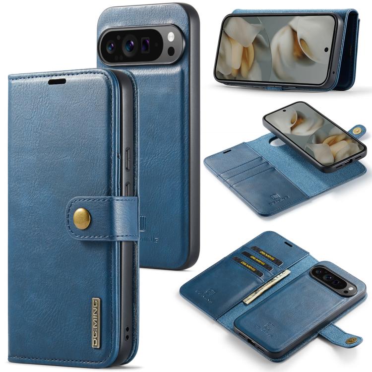 DG.MING Crazy Horse Texture Detachable Magnetic Leather Phone Case, For Google Pixel 10 Pro XL, For Google Pixel 10 / 10 Pro, For Google Pixel 9a, For Google Pixel 8a