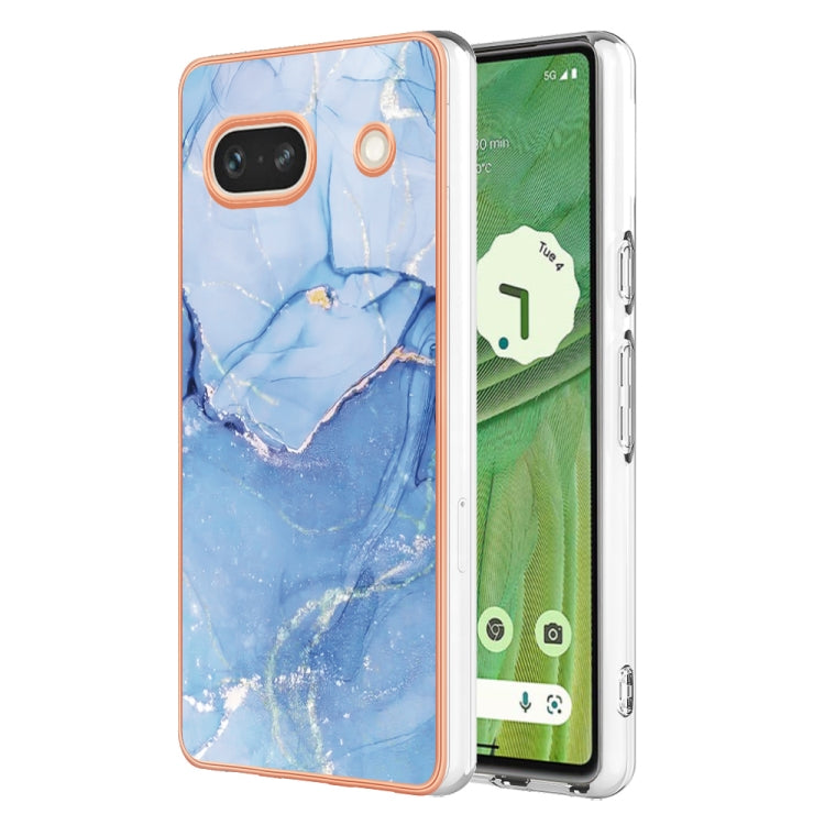 Electroplating Marble Dual-side IMD Phone Case, For Google Pixel 8, For Google Pixel 7a