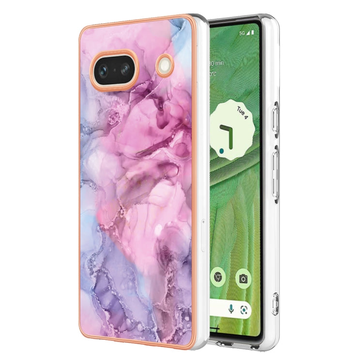 Electroplating Marble Dual-side IMD Phone Case, For Google Pixel 8, For Google Pixel 7a