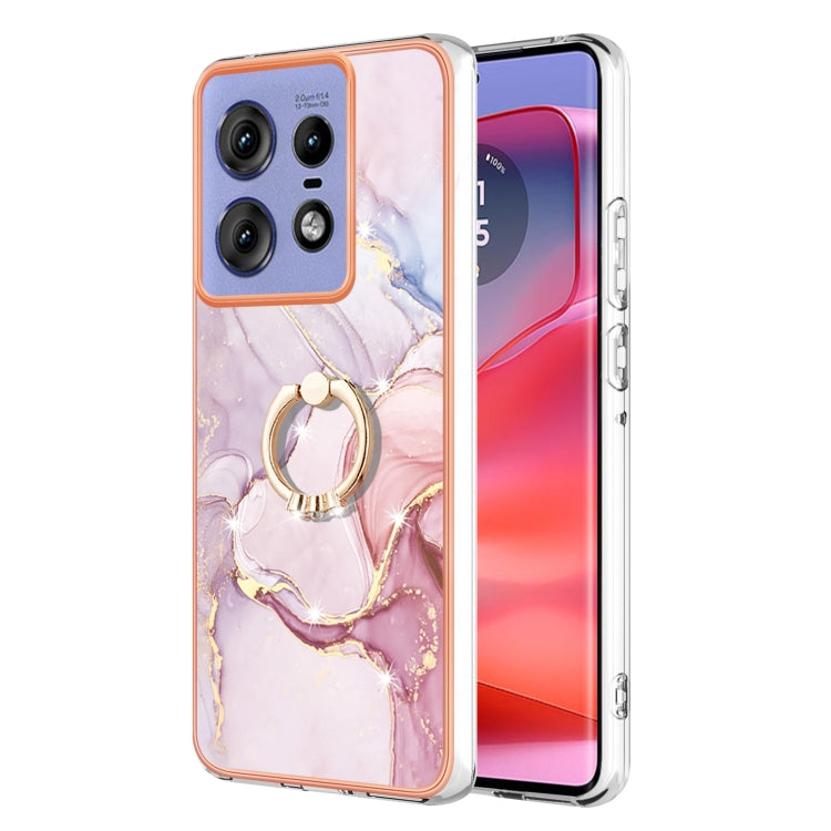 Electroplating Marble IMD TPU Phone Case with Ring Holder, For Motorola Moto G85, For Motorola Edge 50 Ultra, For Motorola Edge 50 Pro, For Motorola Edge 50 Fusion