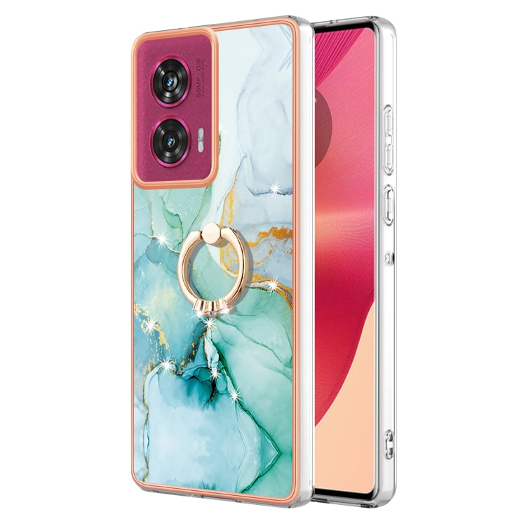 Electroplating Marble IMD TPU Phone Case with Ring Holder, For Motorola Moto G85, For Motorola Edge 50 Ultra, For Motorola Edge 50 Pro, For Motorola Edge 50 Fusion