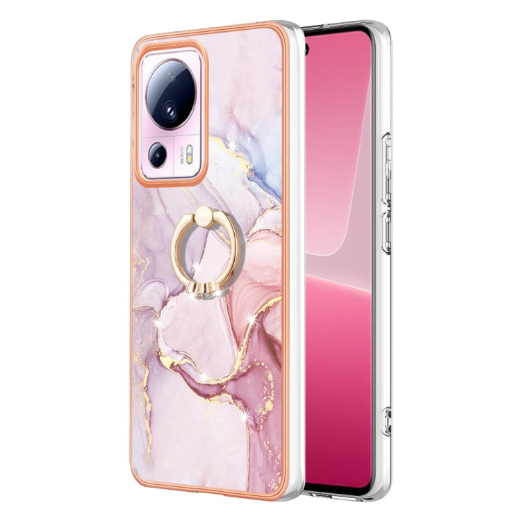 Electroplating Marble IMD TPU Phone Case with Ring Holder, For Xiaomi Redmi Note 12 5G Global/Poco X5 5G, For Xiaomi Redmi 12C / 11A 4G Global, For Xiaomi 13 Lite 5G, For Xiaomi Redmi Note 12 Pro Speed