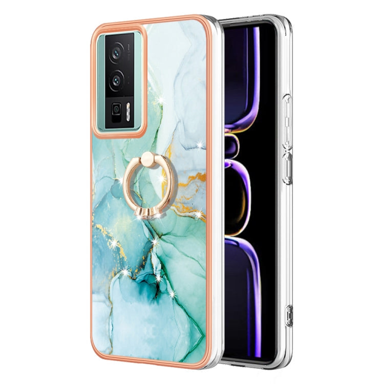 Electroplating Marble IMD TPU Phone Case with Ring Holder, For Xiaomi 13T/13T Pro, For Xiaomi Poco F5 5G / Redmi Note 12 Turbo, For Xiaomi Poco F5 Pro 5G / Redmi K60, For Xiaomi Redmi Note 12S 4G