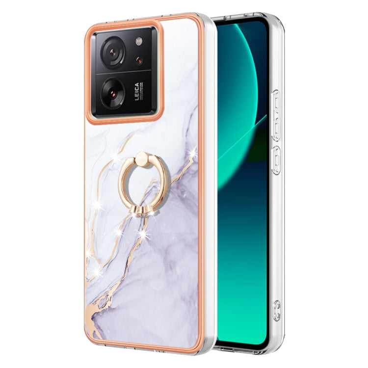 Electroplating Marble IMD TPU Phone Case with Ring Holder, For Xiaomi 13T/13T Pro, For Xiaomi Poco F5 5G / Redmi Note 12 Turbo, For Xiaomi Poco F5 Pro 5G / Redmi K60, For Xiaomi Redmi Note 12S 4G