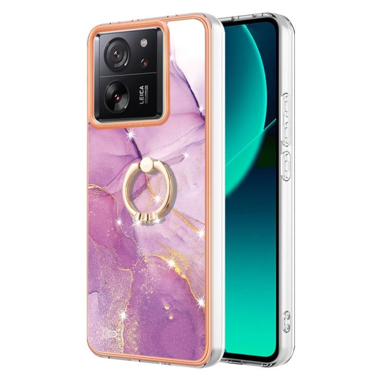 Electroplating Marble IMD TPU Phone Case with Ring Holder, For Xiaomi 13T/13T Pro, For Xiaomi Poco F5 5G / Redmi Note 12 Turbo, For Xiaomi Poco F5 Pro 5G / Redmi K60, For Xiaomi Redmi Note 12S 4G