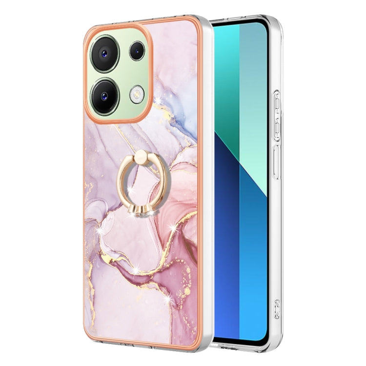 Electroplating Marble IMD TPU Phone Case with Ring Holder, For Xiaomi Redmi Note 13 Pro 4G/Poco M6 Pro 4G, For Xiaomi Redmi A3, For Xiaomi Redmi Note 13 4G Global, For Xiaomi Poco X6 Pro / Redmi K70E