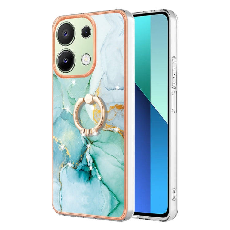Electroplating Marble IMD TPU Phone Case with Ring Holder, For Xiaomi Redmi Note 13 Pro 4G/Poco M6 Pro 4G, For Xiaomi Redmi A3, For Xiaomi Redmi Note 13 4G Global, For Xiaomi Poco X6 Pro / Redmi K70E