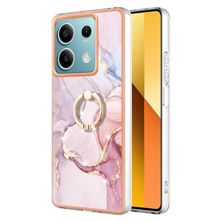 Electroplating Marble IMD TPU Phone Case with Ring Holder, For Xiaomi Redmi Note 13 5G Global, For Xiaomi Redmi 13C 4G, For Xiaomi Redmi Note 13 Pro+ 5G, For Xiaomi Redmi Note 13 Pro 5G Global