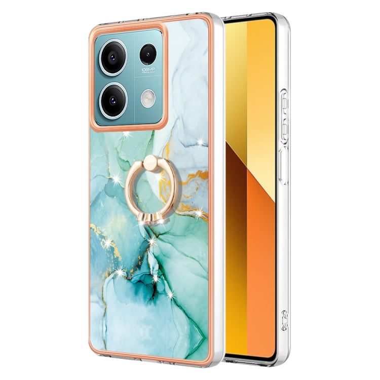 Electroplating Marble IMD TPU Phone Case with Ring Holder, For Xiaomi Redmi Note 13 5G Global, For Xiaomi Redmi 13C 4G, For Xiaomi Redmi Note 13 Pro+ 5G, For Xiaomi Redmi Note 13 Pro 5G Global