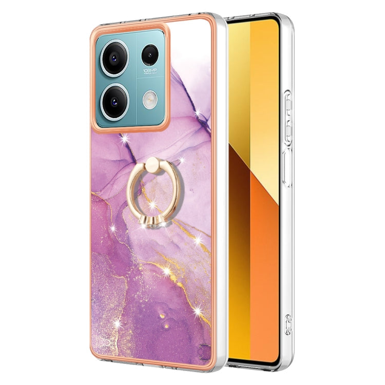 Electroplating Marble IMD TPU Phone Case with Ring Holder, For Xiaomi Redmi Note 13 5G Global, For Xiaomi Redmi 13C 4G, For Xiaomi Redmi Note 13 Pro+ 5G, For Xiaomi Redmi Note 13 Pro 5G Global