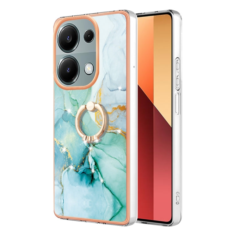 Electroplating Marble IMD TPU Phone Case with Ring Holder, For Xiaomi Redmi Note 13 Pro 4G/Poco M6 Pro 4G, For Xiaomi Redmi A3, For Xiaomi Redmi Note 13 4G Global, For Xiaomi Poco X6 Pro / Redmi K70E