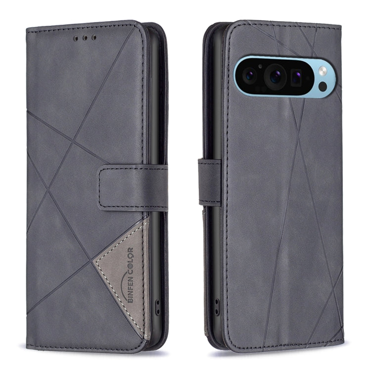 Magnetic Buckle Rhombus Texture Leather Phone Case, For Google Pixel 9 Pro, For Google Pixel 9, For Google Pixel 8a, For Google Pixel 8 Pro