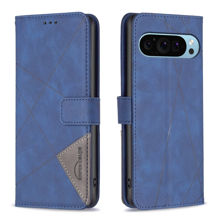 Magnetic Buckle Rhombus Texture Leather Phone Case, For Google Pixel 9 Pro, For Google Pixel 9, For Google Pixel 8a, For Google Pixel 8 Pro