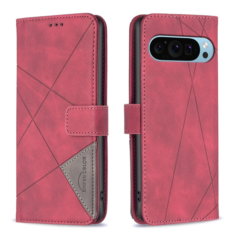Magnetic Buckle Rhombus Texture Leather Phone Case, For Google Pixel 9 Pro, For Google Pixel 9, For Google Pixel 8a, For Google Pixel 8 Pro