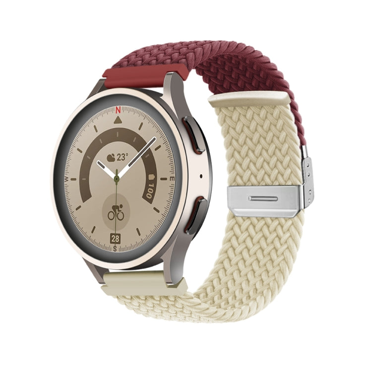 Buckle Braided Nylon Watch Band, 22mm