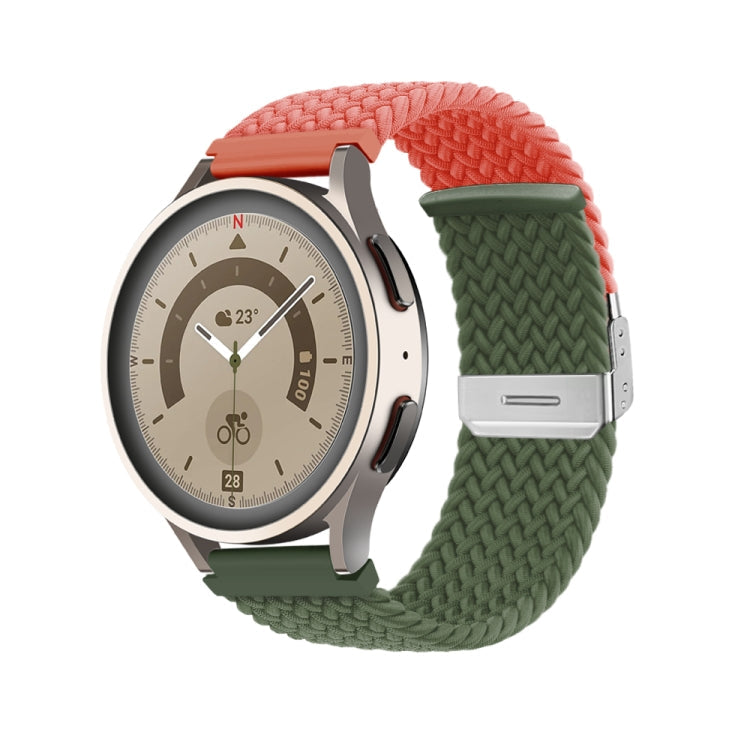 Buckle Braided Nylon Watch Band, 22mm