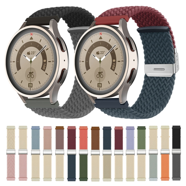 Buckle Braided Nylon Watch Band, 22mm