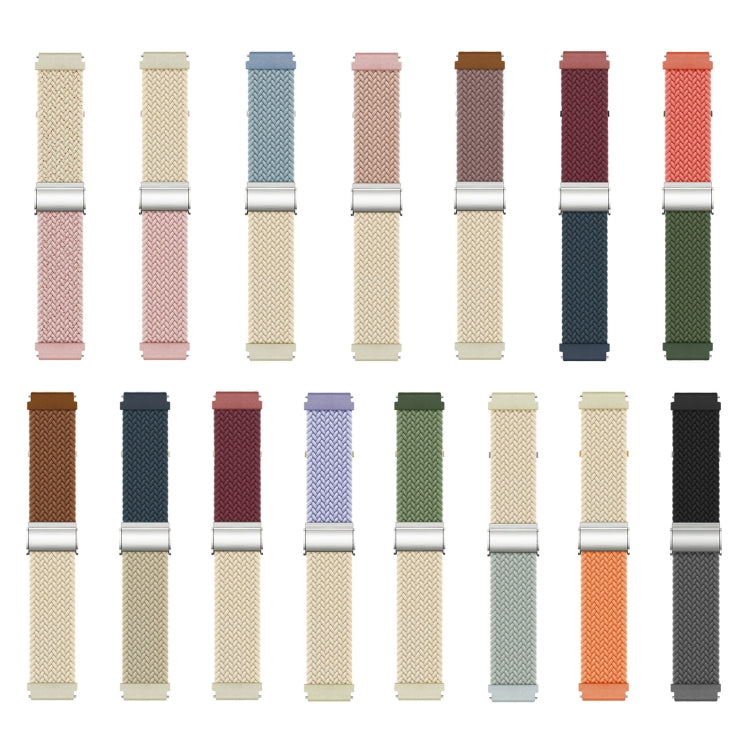 Buckle Braided Nylon Watch Band, 22mm
