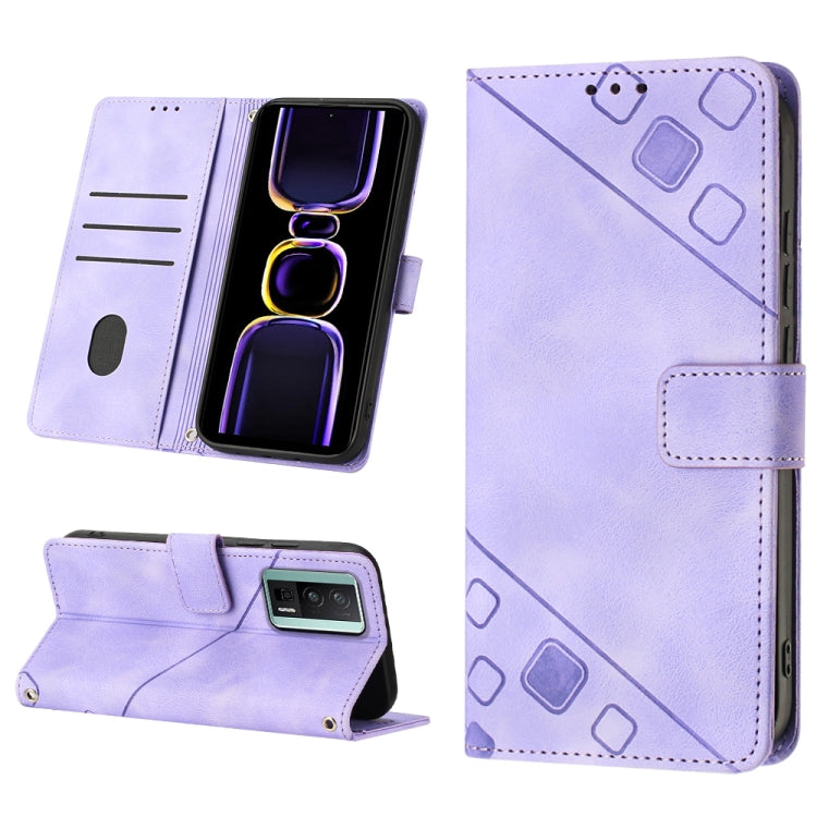 Skin Feel Embossed Leather Phone Case, For Xiaomi Redmi K70 / K70 Pro, For Xiaomi 13T, For Xiaomi Poco F5 5G/Redmi Note 12 Turbo, For Xiaomi Poco F5 Pro 5G/Redmi K60