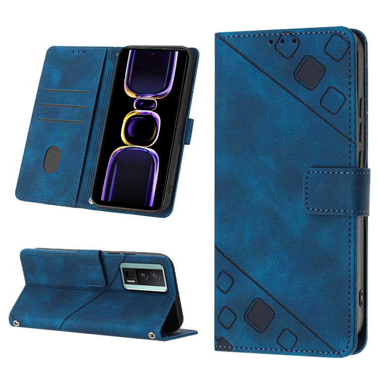 Skin Feel Embossed Leather Phone Case, For Xiaomi Redmi K70 / K70 Pro, For Xiaomi 13T, For Xiaomi Poco F5 5G/Redmi Note 12 Turbo, For Xiaomi Poco F5 Pro 5G/Redmi K60