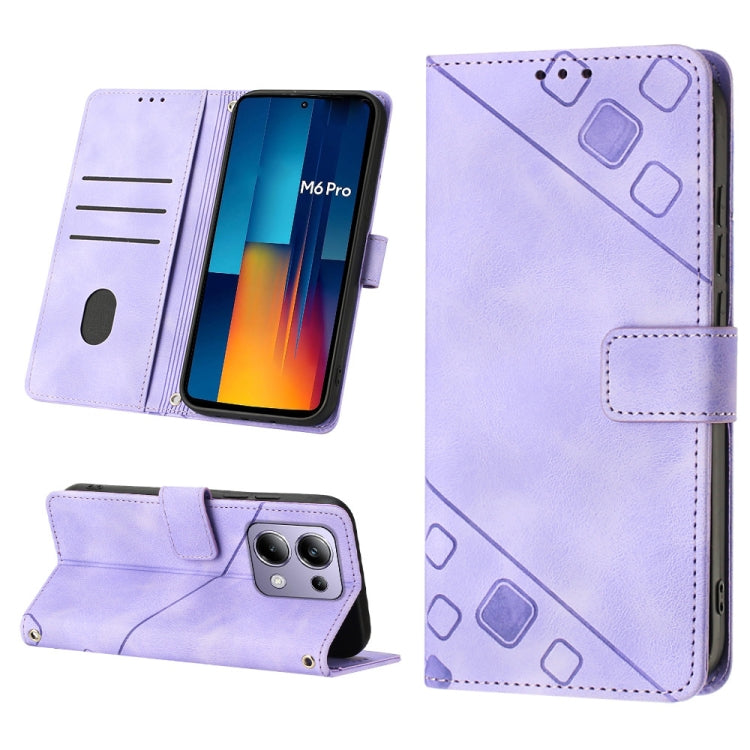 Skin Feel Embossed Leather Phone Case, For Xiaomi Redmi Note 13 Pro 4G Global, For Xiaomi Redmi Note 13 4G Global, For Xiaomi Redmi K70E, For Xiaomi Poco X6 Pro