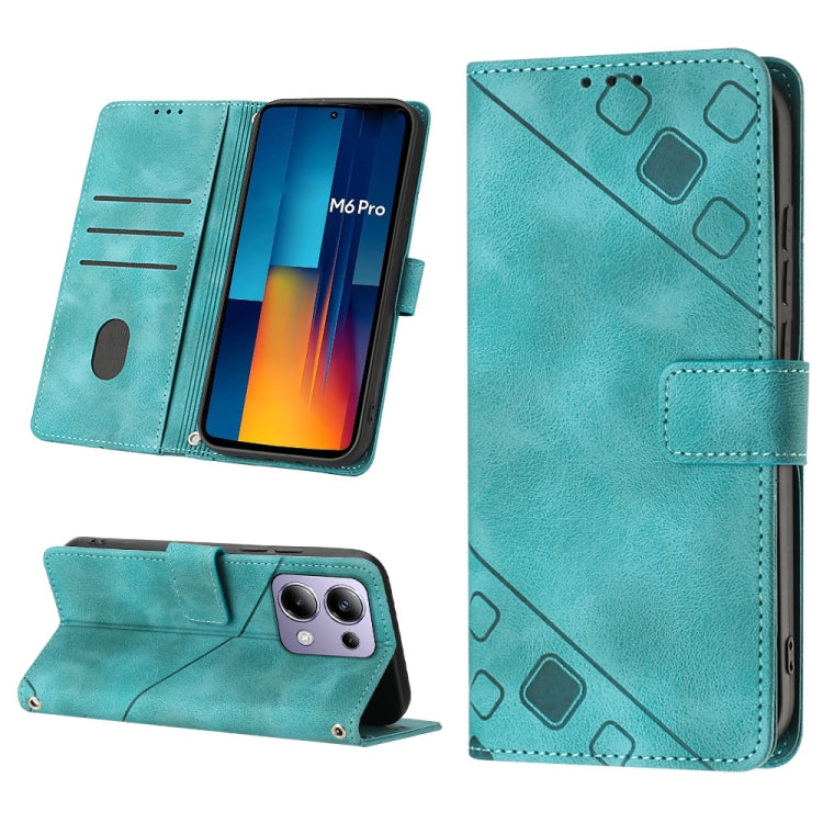 Skin Feel Embossed Leather Phone Case, For Xiaomi Redmi Note 13 Pro 4G Global, For Xiaomi Redmi Note 13 4G Global, For Xiaomi Redmi K70E, For Xiaomi Poco X6 Pro