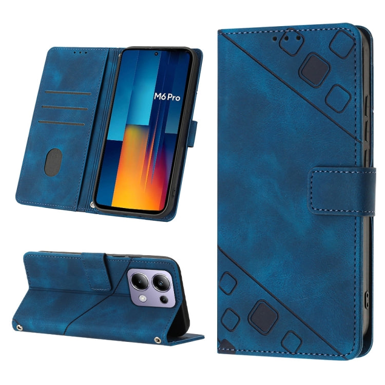 Skin Feel Embossed Leather Phone Case, For Xiaomi Redmi Note 13 Pro 4G Global, For Xiaomi Redmi Note 13 4G Global, For Xiaomi Redmi K70E, For Xiaomi Poco X6 Pro