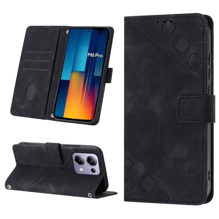Skin Feel Embossed Leather Phone Case, For Xiaomi Redmi Note 13 Pro 4G Global, For Xiaomi Redmi Note 13 4G Global, For Xiaomi Redmi K70E, For Xiaomi Poco X6 Pro