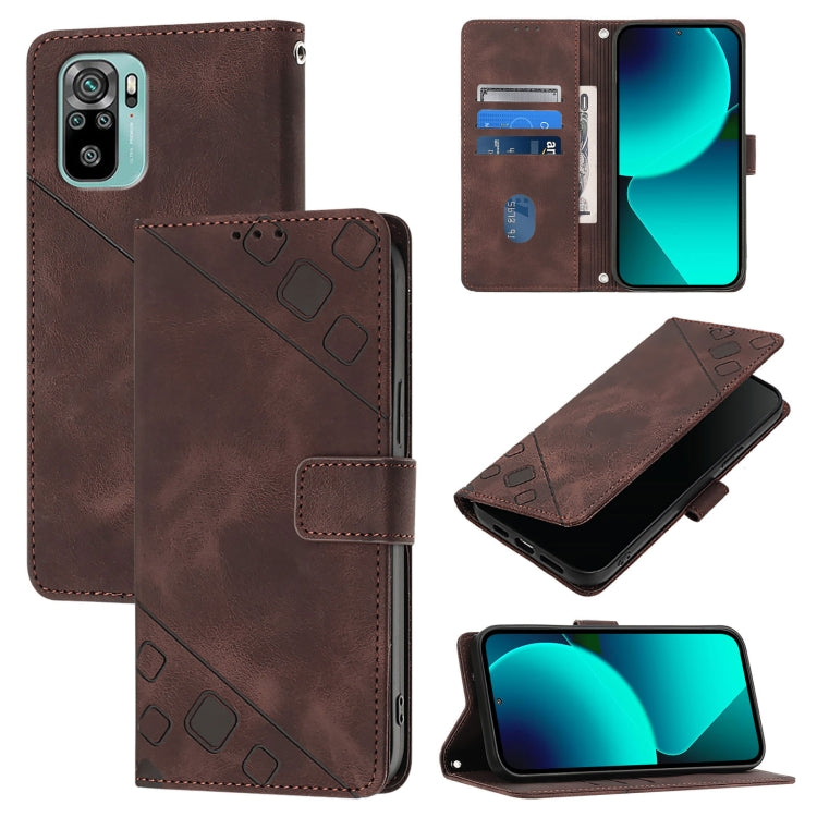 Skin Feel Embossed Leather Phone Case, For Xiaomi Civi 3, For Xiaomi Poco M5s / Redmi Note 11 SE India, For Xiaomi Poco X4 NFC 5G, For Xiaomi Redmi Note 11 Pro+ 5G EU