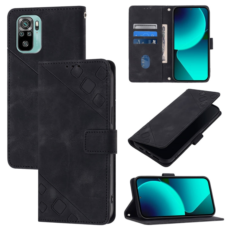 Skin Feel Embossed Leather Phone Case, For Xiaomi Civi 3, For Xiaomi Poco M5s / Redmi Note 11 SE India, For Xiaomi Poco X4 NFC 5G, For Xiaomi Redmi Note 11 Pro+ 5G EU