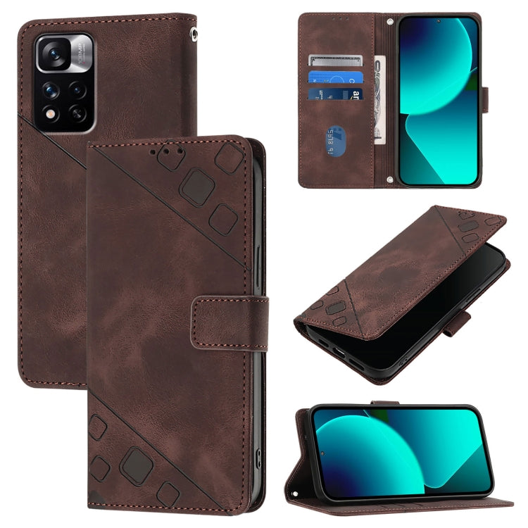 Skin Feel Embossed Leather Phone Case, For Xiaomi Civi 3, For Xiaomi Poco M5s / Redmi Note 11 SE India, For Xiaomi Poco X4 NFC 5G, For Xiaomi Redmi Note 11 Pro+ 5G EU