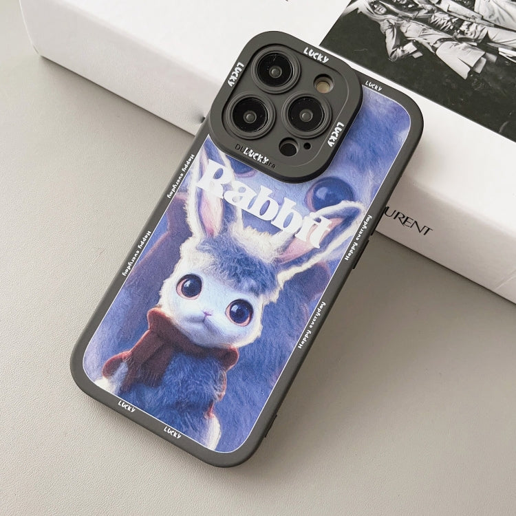 Liquid Silicone Oil Painting Rabbit Phone Case, For iPhone X / XS, For iPhone XR, For iPhone XS Max