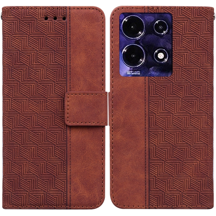 Geometric Embossed Leather Phone Case, For Infinix Note 30i, For Infinix Note 30 Pro, For Infinix Note 30, For Infinix Note 30 VIP