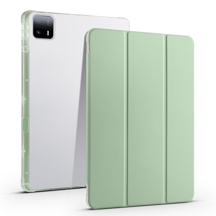 3-fold Clear TPU Smart Leather Tablet Case with Pen Slot, For Xiaomi Pad 6S Pro, For Xiaomi Pad 6 Max 14