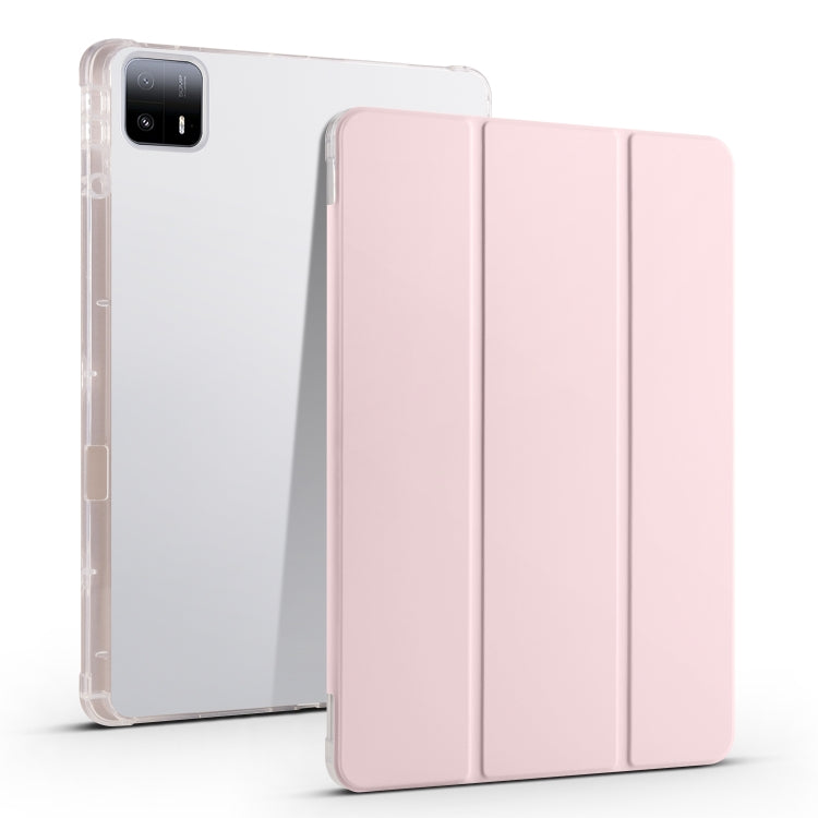 3-fold Clear TPU Smart Leather Tablet Case with Pen Slot, For Xiaomi Pad 6S Pro, For Xiaomi Pad 6 Max 14