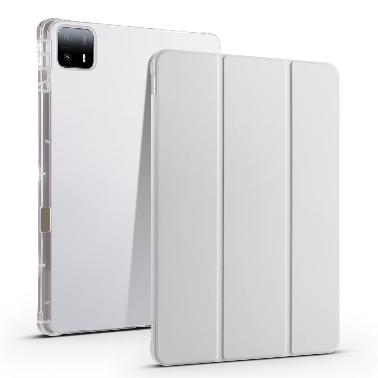 3-fold Clear TPU Smart Leather Tablet Case with Pen Slot, For Xiaomi Pad 6S Pro, For Xiaomi Pad 6 Max 14