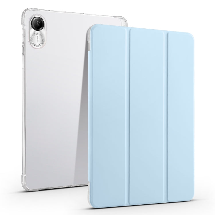 3-fold Clear TPU Smart Leather Tablet Case with Pen Slot, For Xiaomi Pad 7 / 7 Pro, For Xiaomi Redmi Pad Pro 12.1