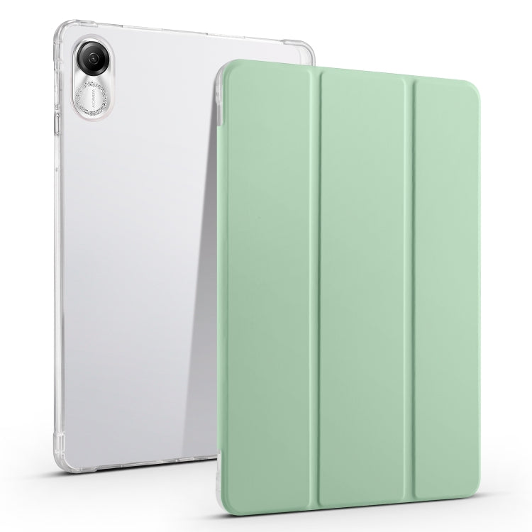 3-fold Clear TPU Smart Leather Tablet Case with Pen Slot, For Xiaomi Pad 7 / 7 Pro, For Xiaomi Redmi Pad Pro 12.1