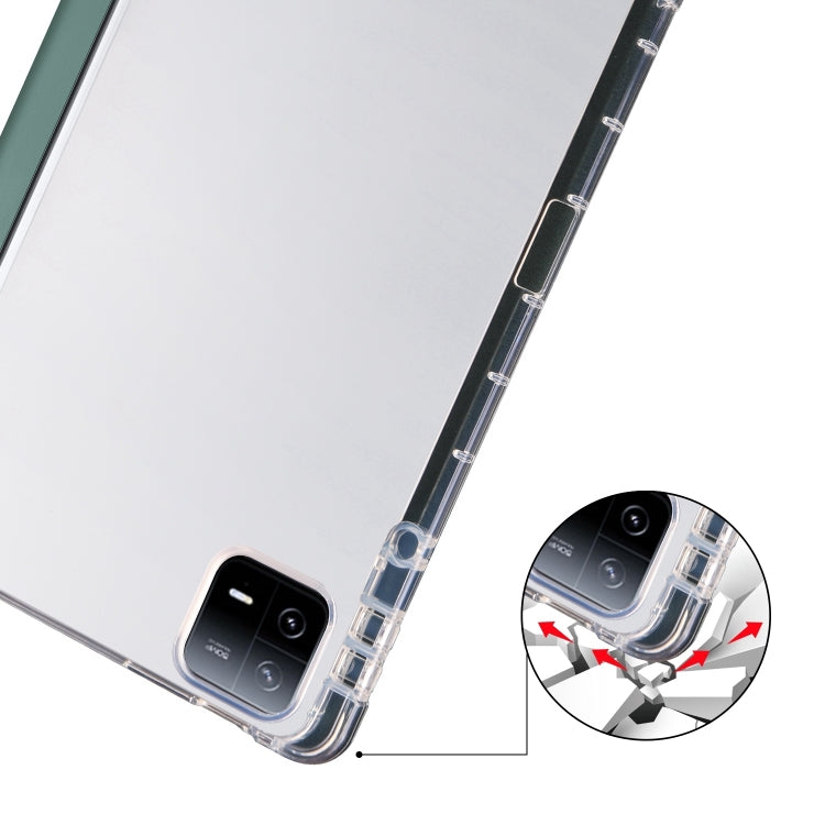 3-fold Clear TPU Smart Leather Tablet Case with Pen Slot, For Xiaomi Pad 7 / 7 Pro, For Xiaomi Redmi Pad Pro 12.1