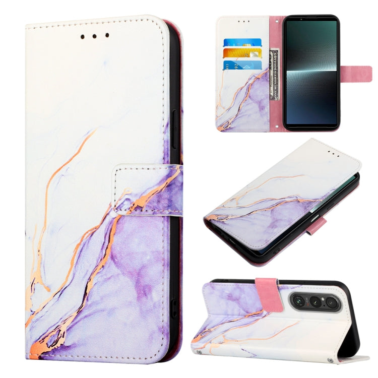 PT003 Marble Pattern Flip Leather Phone Case, For Sony Xperia 1 V, For Sony Xperia 10 V, For Sony Xperia 10 IV