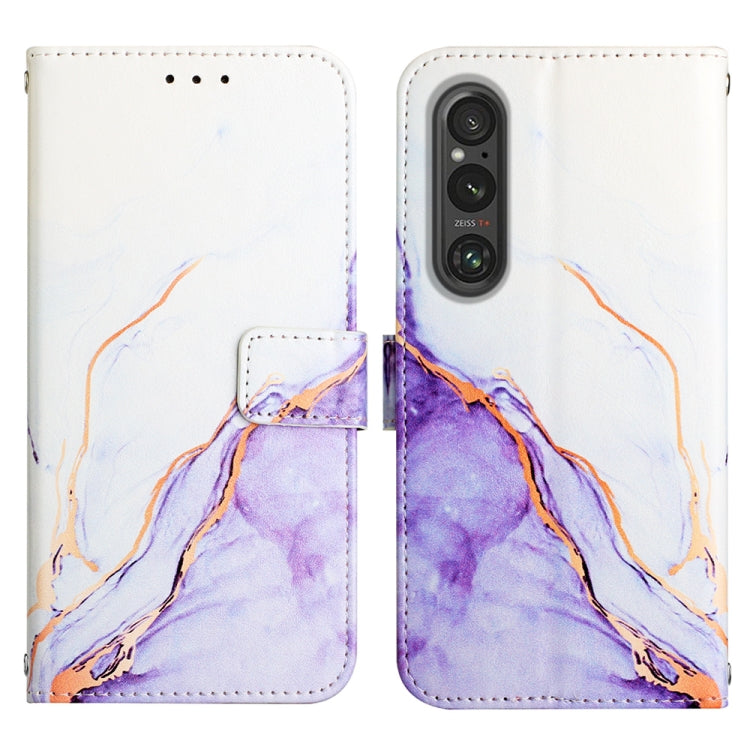 PT003 Marble Pattern Flip Leather Phone Case, For Sony Xperia 1 V, For Sony Xperia 10 V, For Sony Xperia 10 IV