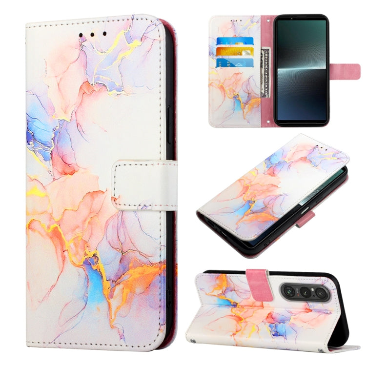 PT003 Marble Pattern Flip Leather Phone Case, For Sony Xperia 1 V, For Sony Xperia 10 V, For Sony Xperia 10 IV