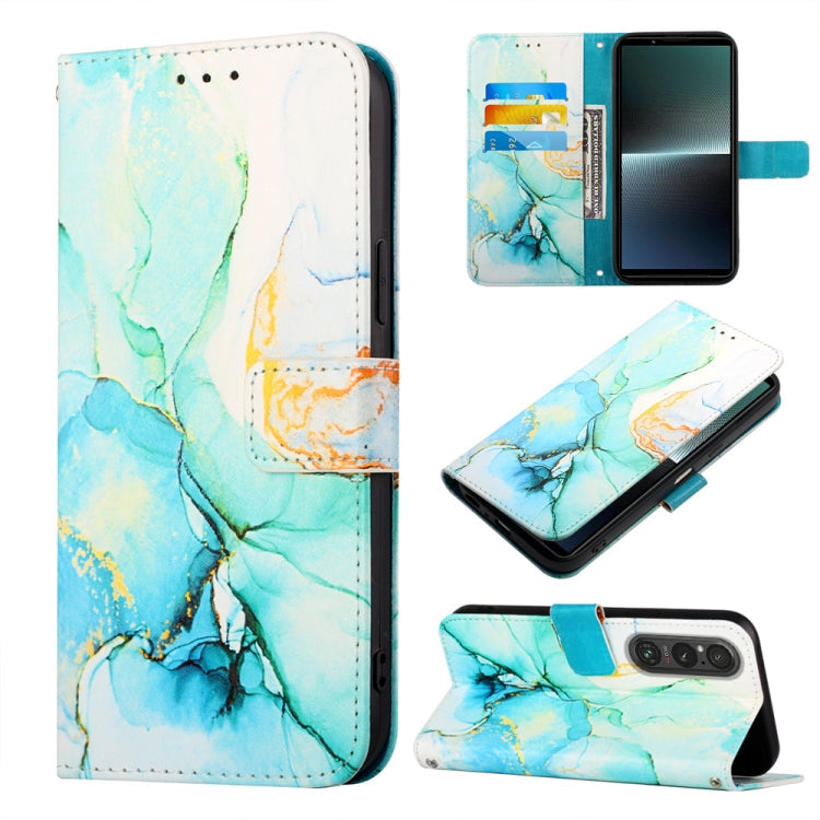 PT003 Marble Pattern Flip Leather Phone Case, For Sony Xperia 1 V, For Sony Xperia 10 V, For Sony Xperia 10 IV