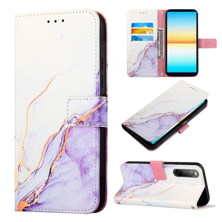 PT003 Marble Pattern Flip Leather Phone Case, For Sony Xperia 1 V, For Sony Xperia 10 V, For Sony Xperia 10 IV